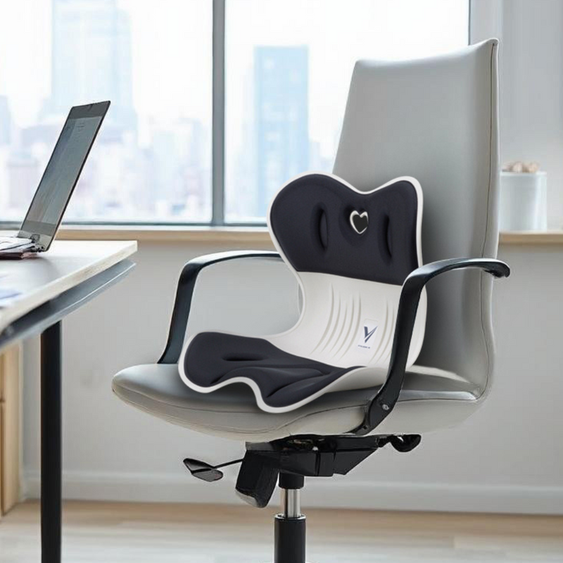 Gesund sitzen im Alltag | AmberHold fügt sich harmonisch ein und sorgt für entspannte Haltung bei jedem Arbeitstag